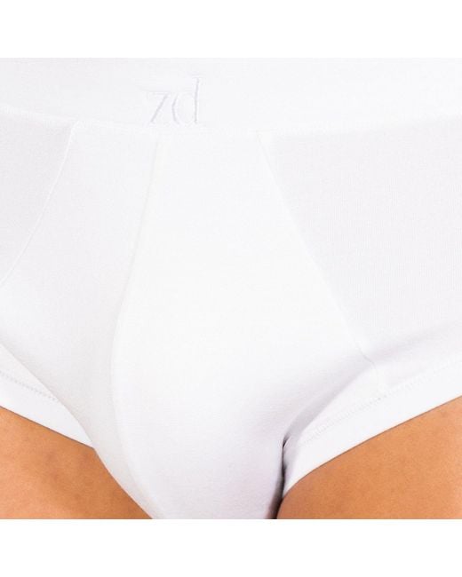 Zd - Zero Defects White Track Brief Organic Cotton for men