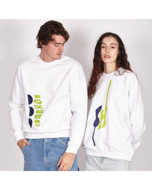 SOHUMAN White Aliu Organic Cotton Sweatshirt