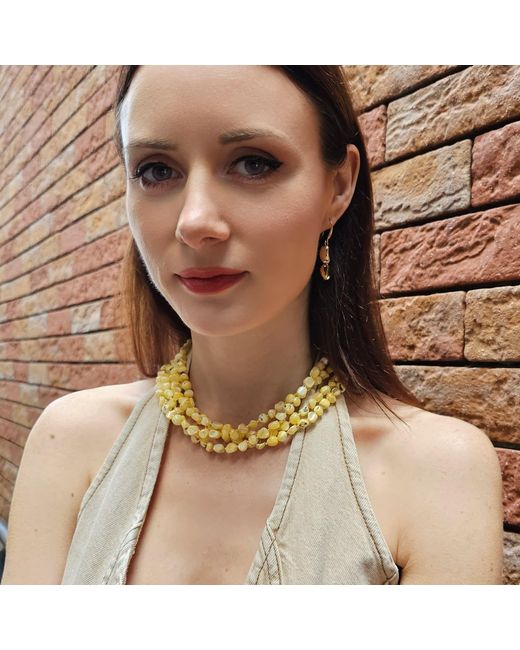 Farra Metallic Natural Shell Multi-Layers Necklace