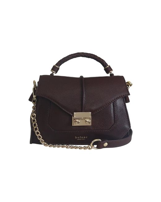 BELYSA Black Flore Leather Shoulder Bag