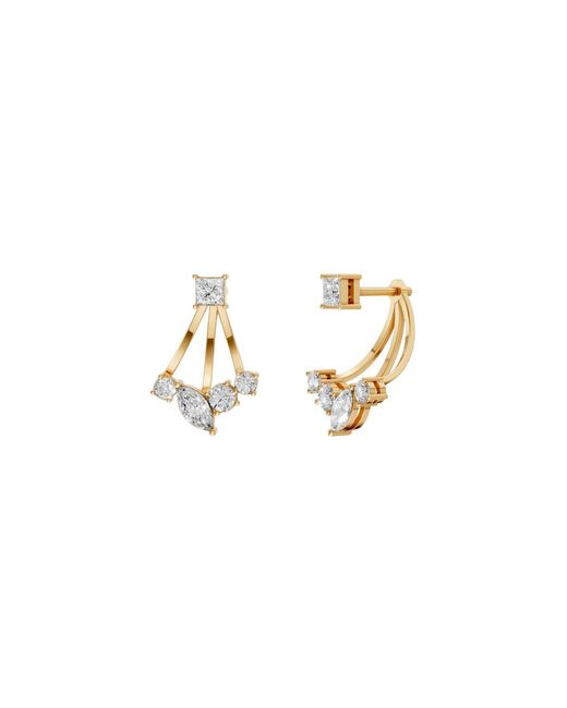 Aya Fine Jewelry Metallic Princess & Marquise Lab Diamond Statement Drop Earrings