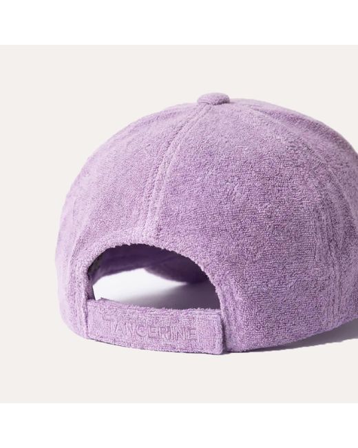 Maison Tangerine Purple Terry Cotton Baseball Cap