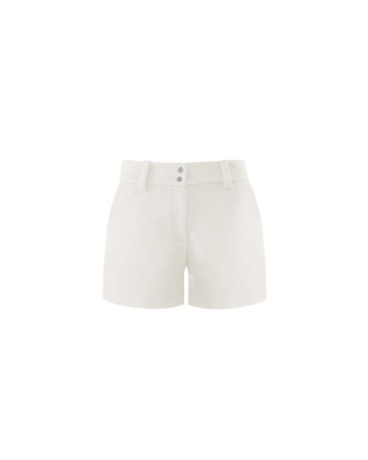 Vestiaire d'un Oiseau Libre White Cashmere Shorts
