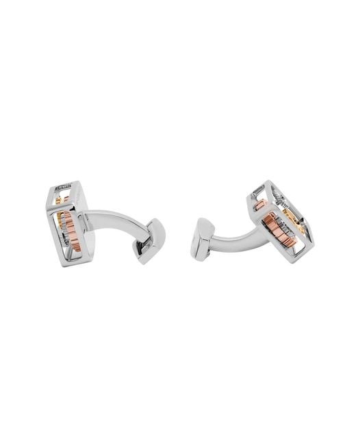 Tateossian Metallic Square Gear Cufflinks for men