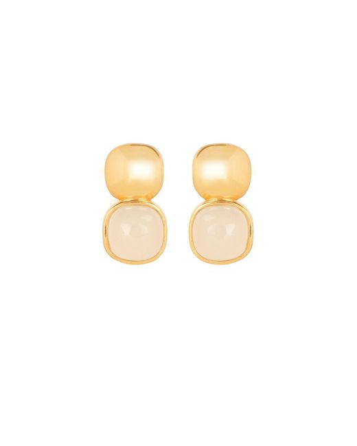 Lila Rasa Metallic Glossy & Sparkling Crystal Stud