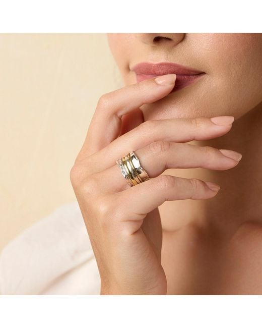 Isla Silver White Haytor Statement Spinning Ring