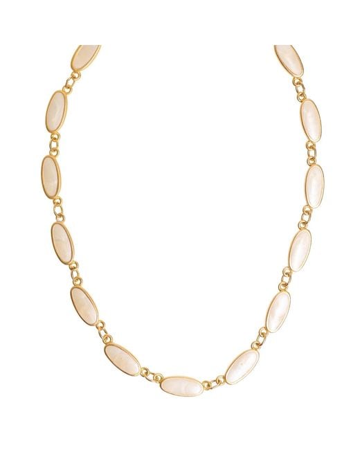 Caramel Vintage Jewellery Metallic Oval Shell Link Necklace