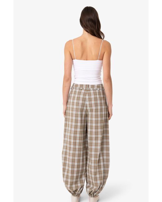 Amy Lynn Brown Esme Check Cotton Balloon Trousers