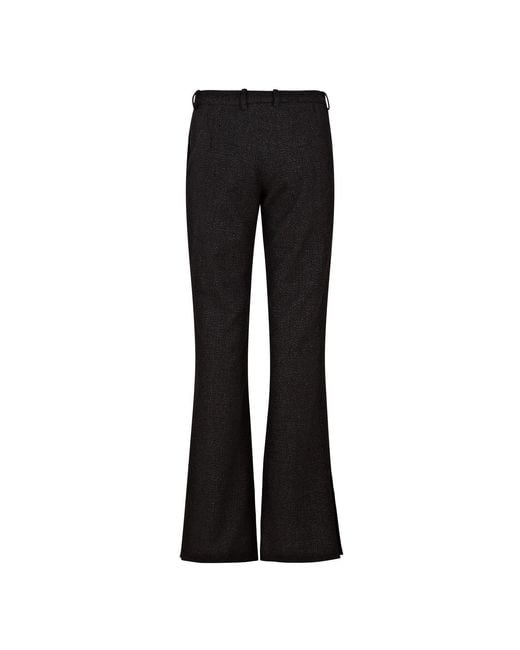 Boutique Kaotique Black Flared Wool Trousers