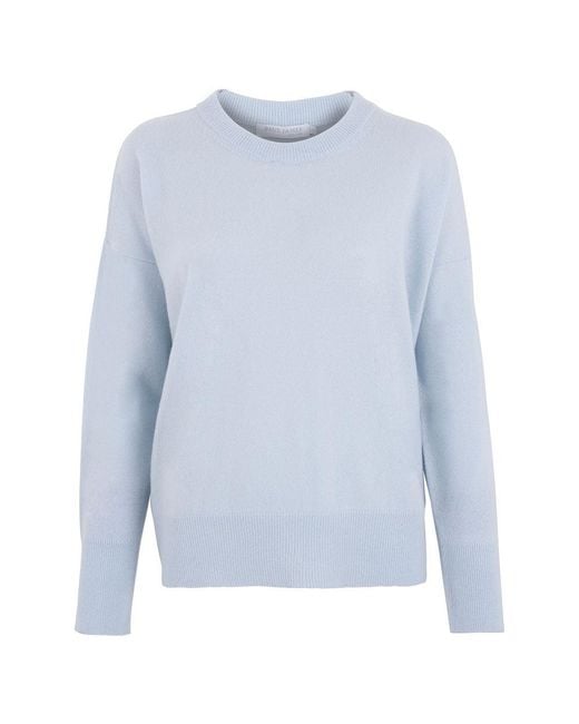 Paul James Knitwear Blue Cashmere Crew Neck Mahi Jumper