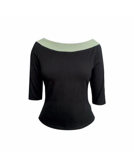 Frock Tales Black Boating Top