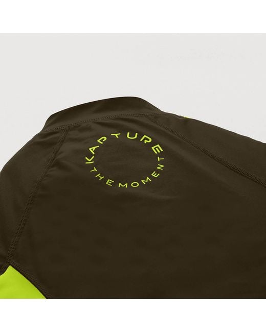 Kapture Green Dayglow Long Sleeve Front Zip Recycled Swimsuit