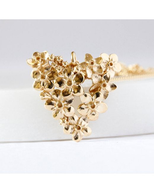 Lee Renee Metallic Forget Me Not Heart Necklace –