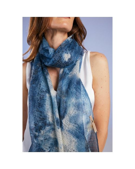 Vanilla&Chocolate Textured Scarf Blueberry Variegated