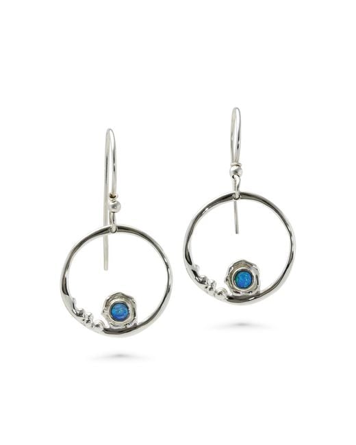 Isla Silver Metallic Opal Earrings