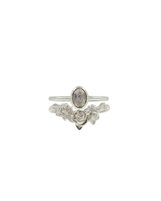 Lee Renee White Rose Ring –