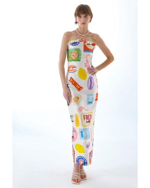 We Are Kindred White Florence Strap Maxi Dress Cream