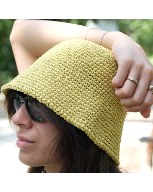 Springmoonatelier Yellow Lemon Bucket Hat