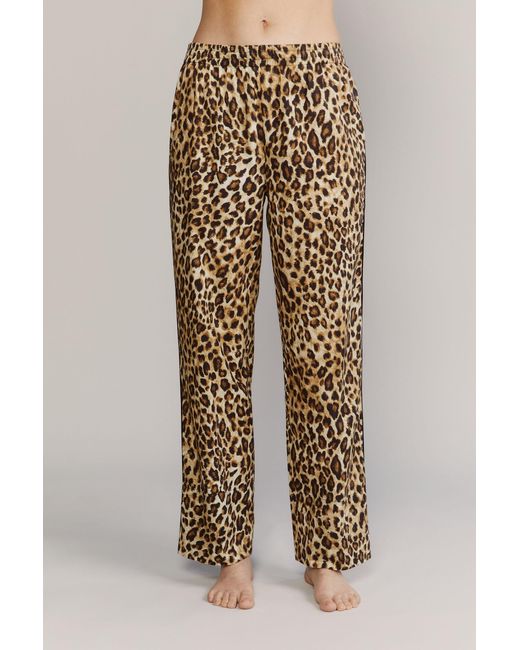 Kato Natural Broad Beach Leopard Cotton Pajamas