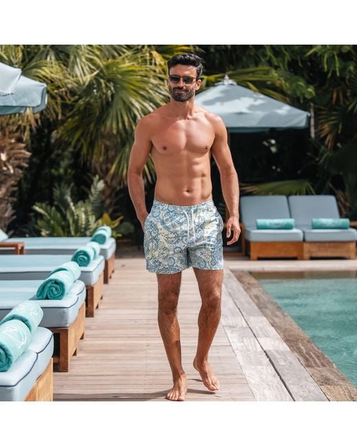 Mihara Blue Swim Trunks for men