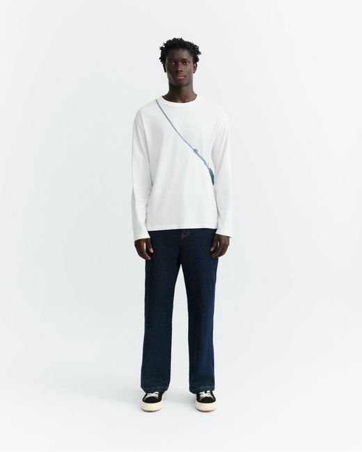 Thinking Mu White Mediterranean Sunrise Emilio Long-Sleeve T-Shirt for men
