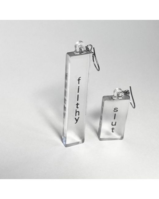 Studio Syg Metallic Filthy Slut Earrings