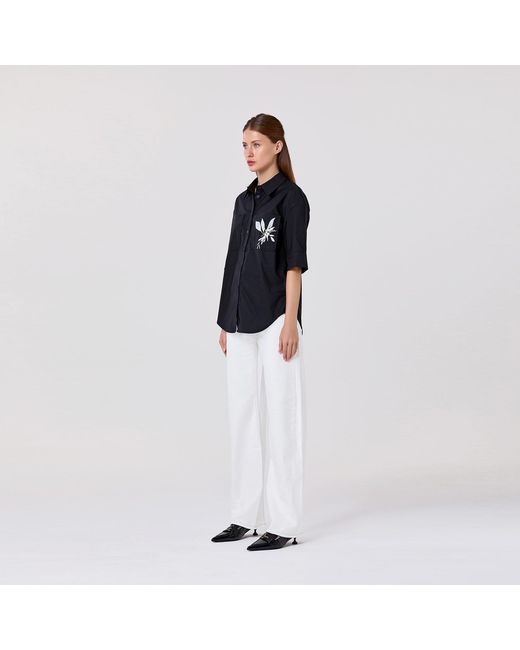 Smart and Joy Black Stretch Cotton Shirt