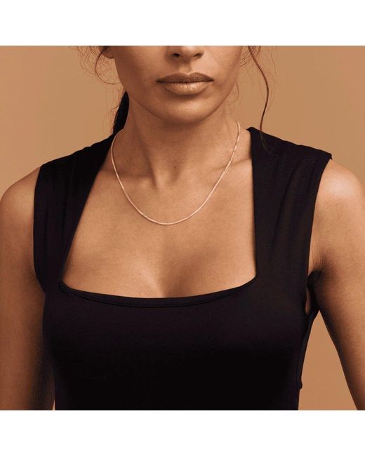 7879 Metallic Boxed Chain Necklace