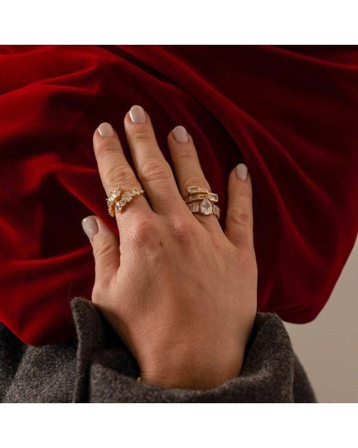SHYMI Metallic Baguette Wrap Ring