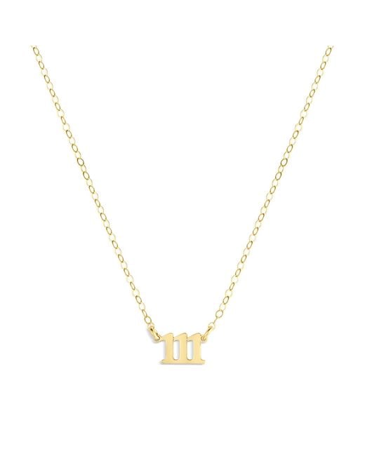SET & STONES Metallic Angel Numbers Necklace- One