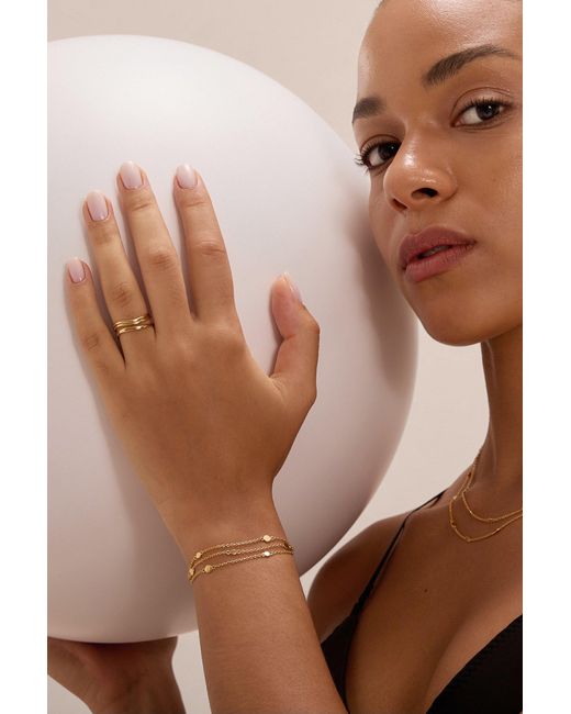 Vanhi Metallic Simone Triple Chain Layered Bracelet