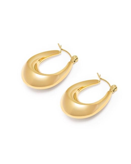 Nialaya Metallic Clasp Hoop Earrings
