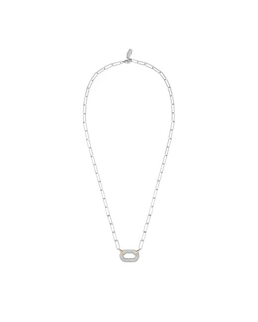 Arte Madrid Metallic Toggle Puffy Oval Link Necklace