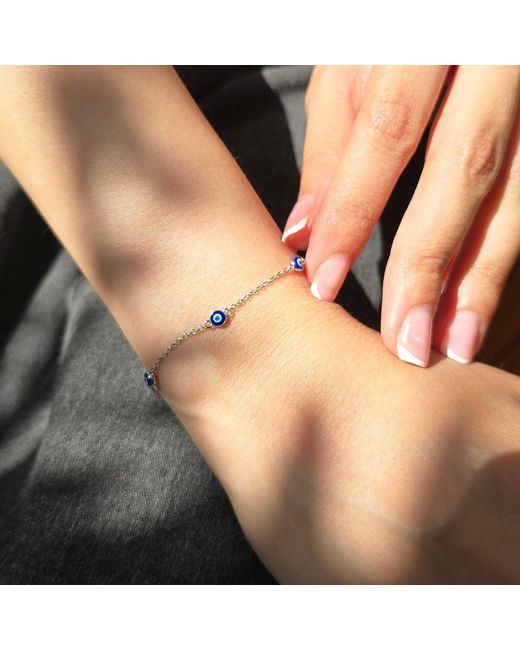 Harfi Metallic Turkish Evil Eye Charm Friendship Bracelet