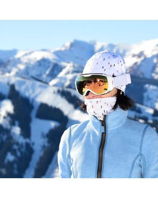 Dede Johnston White Skier Lined Alpine Hat