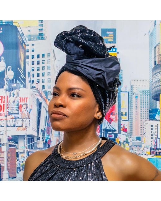 Romer Millinery Black Twisturban Turban