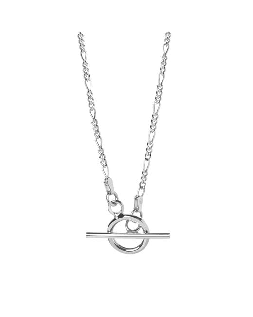 Muru Metallic T Bar Figaro Necklace