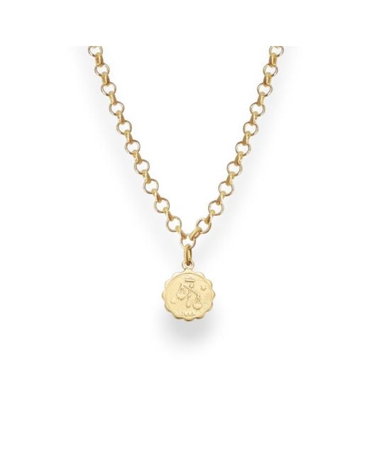 Alexie of Athens Metallic Libra Zodiac Mini Medallion Chain Necklace