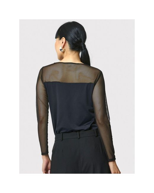 Helen Mcalinden Blue Aaliyah Mesh Top