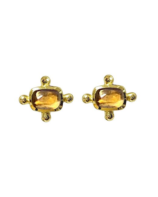 Mirabelle Yellow Beatriz Citrine Stud Earrings