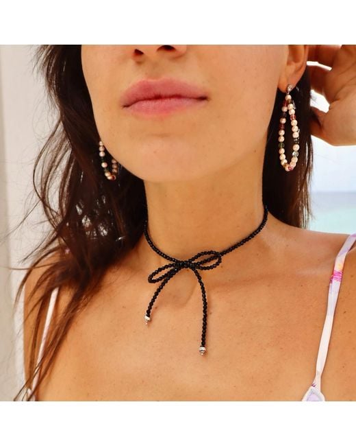 Mineralgems•Studio Pink Tourmaline And Pearl Hoop Earrings