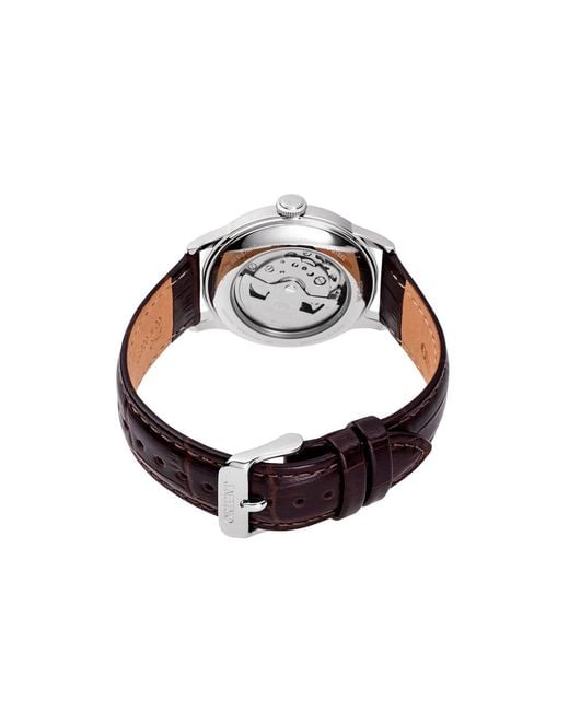 ORIENT WATCHES Metallic Neutrals Orient Bambino Classic Cream Dial Stainless Steel Case Leather Strap Watch for men