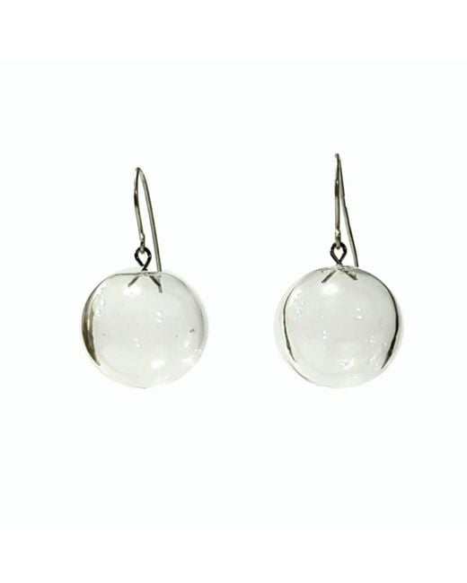 Laura Daili Metallic Neutrals Air Glass Bubbles Earrings