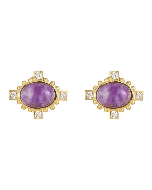 Lila Rasa White Amethyst Cz February Birthstone Brings Good Luck, Stability & Intuition Jewellery Set Necklace, Earrings & Bracelet