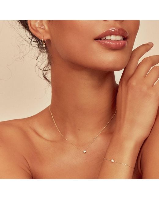 Lily & Roo Metallic Solid Floating Diamond Bracelet