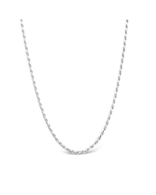Lutiro Metallic Diamond Cut Rope Chain Necklace
