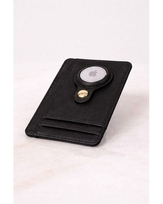 Tagit Black Carry Smart Genuine Leather Airtag Wallet for men