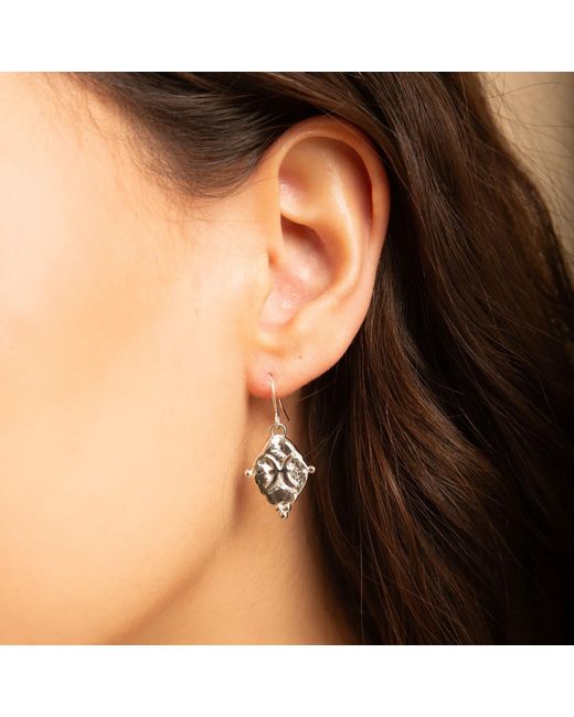 Seven Saints Metallic Pisces Vintage-Style Dangle Earrings, Plated