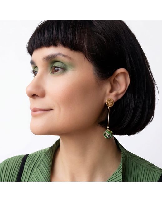 Iliana Arrazola Metallic Magic Ball Earrings