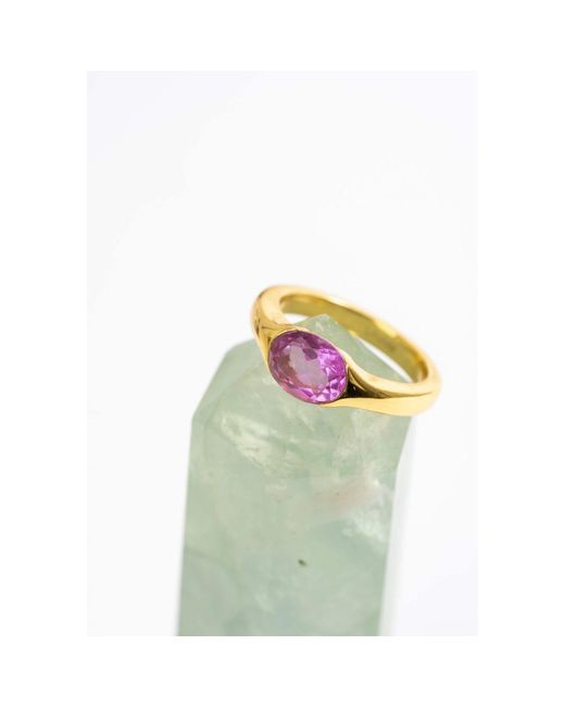 Lavani Jewels Multicolor Goldplated & Pink The Empress Ring